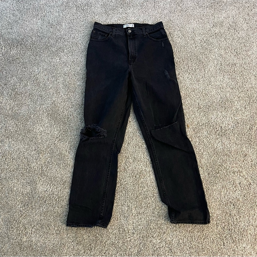 Abercrombie Black Distressed Jeans